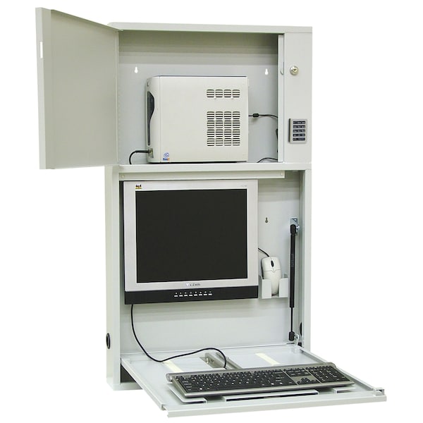 Informatics Work Center in Light Gray (42"H X 24.5"W X 4"D)